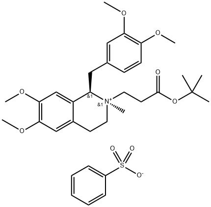 (1R,2R)-1-[(3,4-dimetoxifenyl)metyl]-2-[3-(tert-butoxi)-3-oxopropyl]-1,2,3,4-tetrahydro-6,7-dimetoxi -2-metylisokinoliniumbensensulfonat