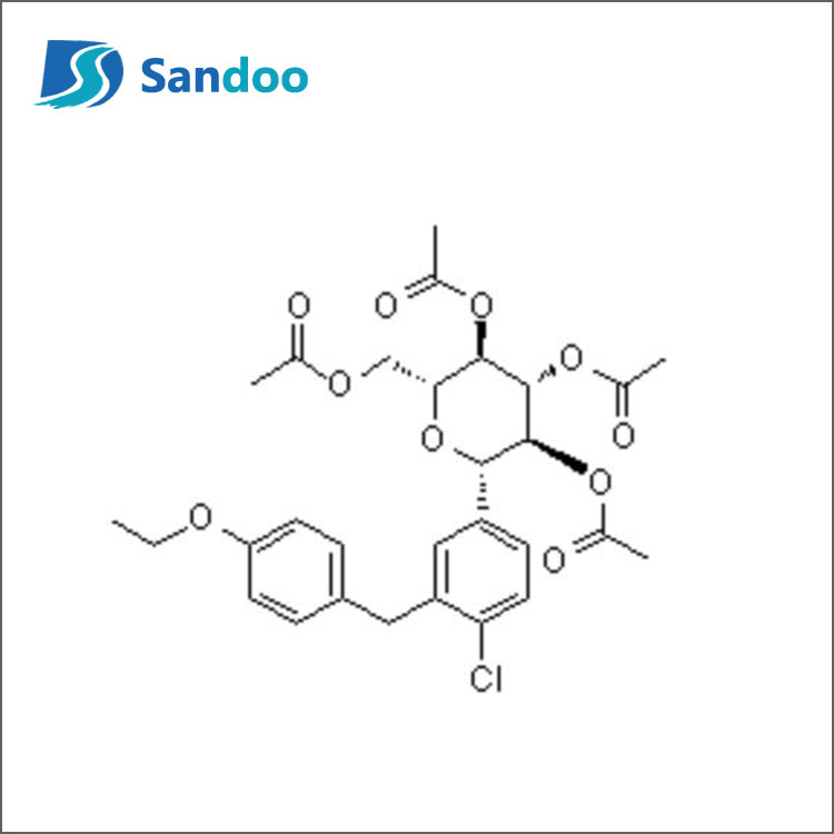 (1S)-1,5-anhydro-1-C-[4-klor-3-[(4-etoxifenyl)metyl]fenyl]-D-glucitoltetraacetat