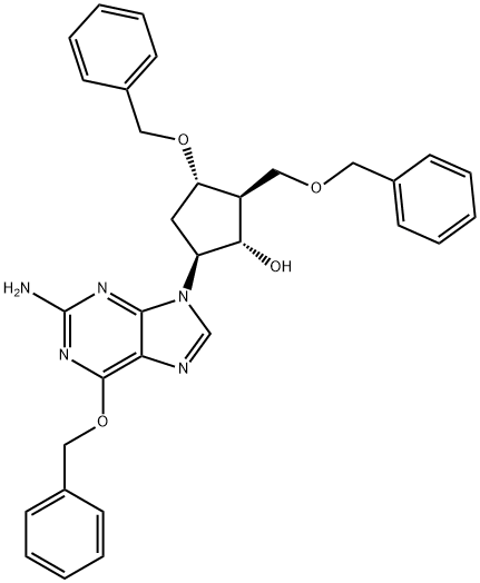 (1S,2S,3S,5S)-5-(2-amino-6-(bensyloxi)-9H-purin-9-yl)-3-(bensyloxi)-2-(bensyloximetyl)cyklopentanol