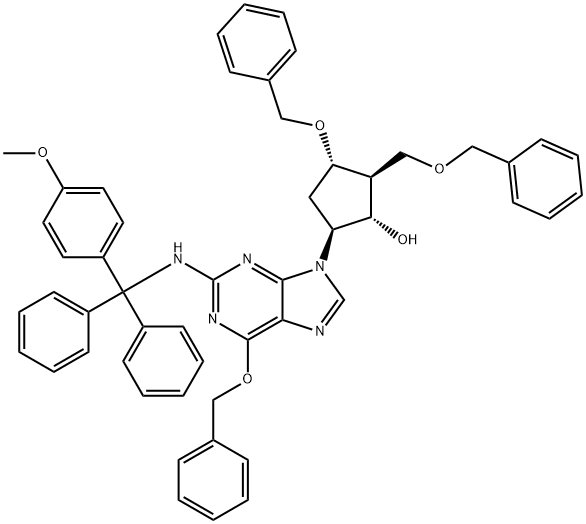 (2R,3S,5S)-3-(bensyloxi)-5-[2-[[(4-metoxifenyl)difenylmetyl]amino]-6-(fenylmetoxi)-9H-purin-9-yl]-2-(bensyloximetyl) cyklopentanol