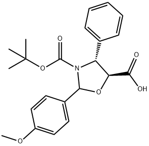 (2R,4R,5S)-3-(tert-butoxikarbonyl)-2-(4-metoxifenyl)-4-fenyloxazolidin-5-karboxylsyra