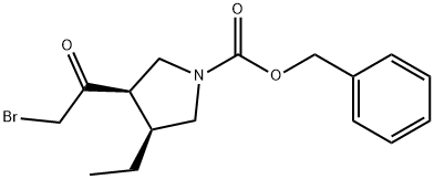 (3R,4S)-3-(2-Bromacetyl)-4-etyl-1-pyrrolidinkarboxylsyra fenylmetylester