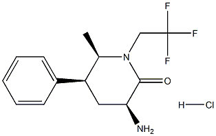 (3S,5S,6R)-3-amino-6-metyl-5-fenyl-1-(2,2,2-trifluoretyl)piperidin-2-on-hydroklorid
