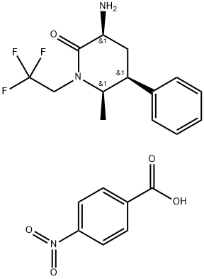 (3S,5S,6R)-6-metyl-2-oxo-5-fenyl-1-(2,2,2-trifluoretyl)piperidin-3-aminium-4-nitrobensoat