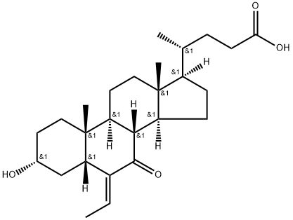 (E)-3a-hydroxi-6-etyliden-7-keto-5p-cholan-24-syra