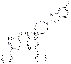 (R)-4-(5-klorbenso[d]oxazol-2-yl)-7-metyl-1,4-diazepan-1-iuM (2S,3S)-2,3-bis(bensoyloxi)-3- karboxipropanoat