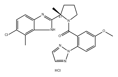 (S)-(2-(5-klor-4-metyl-lH-benso[d]imidazol-2-yl)-2-metylpyrrolidin-1-yl)(5-metoxi-2-(2H-1,2) ,3-triazol-2-yl)