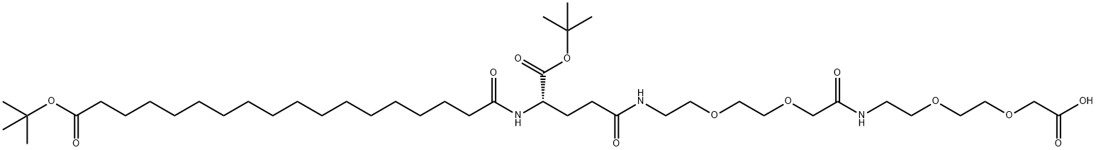 (S)-22-(tert-butoxikarbonyl)-10,19,24-trioxo-3,6,12,15-tetraoxa-9,18,23-triazahentetrakontan-1,41-disyra