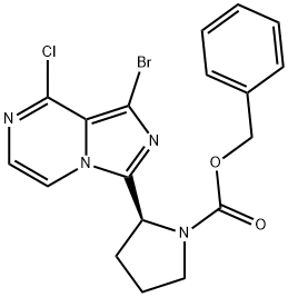 (S)-bensyl-2-(1-brom-8-kloroimidazo[1,5-a]pyrazin-3-yl)pyrrolidin-1-karboxylat