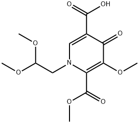 1-(2,2-dimetoxietyl)-5-metoxi-6-(metoxikarbonyl)-4-oxo-1,4-dihydropyridin-3-karboxylsyra