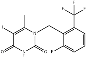 1-[2-fluor-6-(trifluormetyl)bensyl]-5-jod-6-metylpyrimidin-2,4(lH,3H)-dion