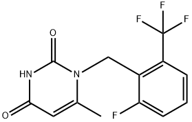 1-[2-fluor-6-(trifluormetyl)bensyl]-6-metylpyrimidin-2,4(lH,3H)-dion