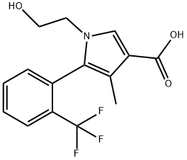 1-(2-hydroxietyl)-4-metyl-5-(2-(trifluormetyl)fenyl)-1H-pyrrol-3-karboxylsyra