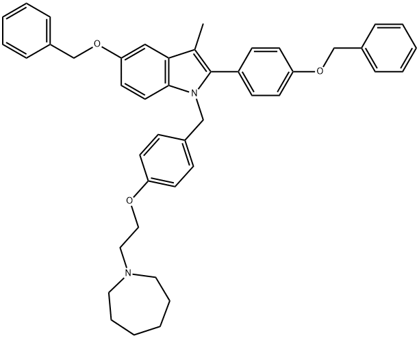 1-(4-(2-(azepan-1-yl)etoxi)bensyl)-5-(bensyloxi)-2-(4-(bensyloxi)fenyl)-3-metyl-lH-indol
