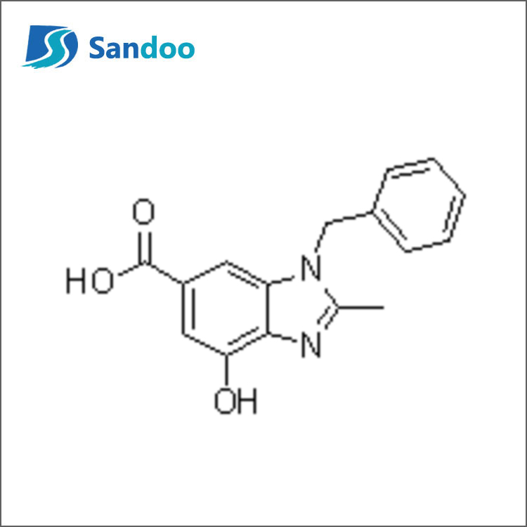 1-bensyl-4-hydroxi-2-metyl-lH-benso[d]imidazol-6-karboxylsyra
