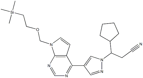 lH-pyrazol-1-propanenitril, p-cyklopentyl-4-[7-[[2-(trimetylsilyl)etoxi]metyl]-7H-pyrrolo[2,3-d]pyriMidin-4-yl]-