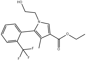1H-pyrrol-3-karboxylsyra, 1-(2-hydroxietyl)-4-metyl-5-[2-(trifluormetyl)fenyl]-, etylester