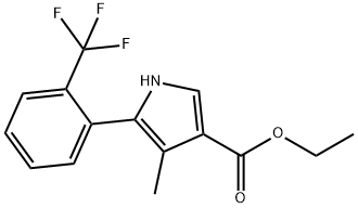 1H-pyrrol-3-karboxylsyra, 4-metyl-5-[2-(trifluormetyl)fenyl]-, etylester