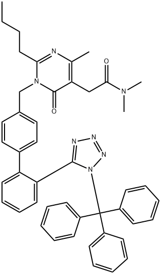 2-Butyl-1,6-dihydro-N,N,4-trimetyl-6-oxo-l-[[2'-[1-(trifenylmetyl)-lH-tetrazol-5-yl][1,1'- bifenyl]-4-yl]metyl]-5-pyrimidinacetamid