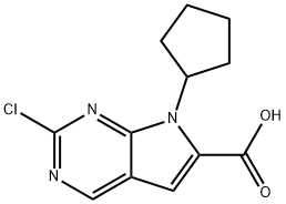 2-klor-7-cyklopentyl-7H-pyrrolo[2,3-d]pyriMidin-6-karboxylsyra