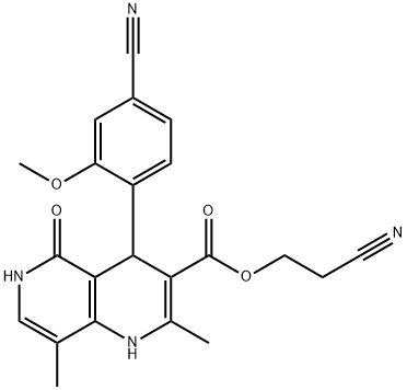 2-cyanoetyl 4-(4-cyano-2-metoxifenyl)-2,8-dimetyl-5-oxo-1,4,5,6-tetrahydro-1,6-naftyridin-3-karboxylat