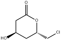 2H-Pyran-2-on, 6-(klormetyl)tetrahydro-4-hydroxi-, (4R,6S)-