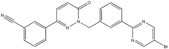 3-(1-(3-(5-brompyrimidin-2-yl)bensyl)-6-oxo-1,6-dihydropyridazin-3-yl)bensonitril