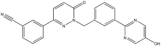 3-(1-(3-(5-hydroxipyrimidin-2-yl)bensyl)-6-oxo-1,6-dihydropyridazin-3-yl)bensonitril