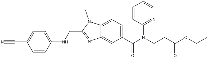 3-[[[2-[[(4-cyanofenyl)amino]metyl]-1-metyl-lH-bensimidazol-5-yl]karbonyl]pyridin-2-ylamino]propionsyraetylester