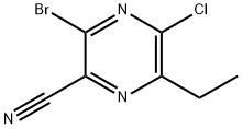 3-brom-5-klor-6-etylpyrazin-2-karbonitril