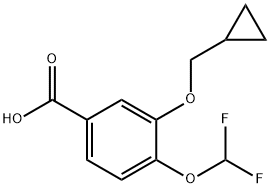 3-cyklopropylmetoxi-4-difluormetoxi-bensoesyra