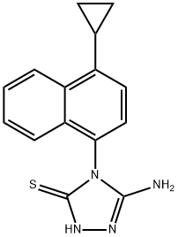 3H-1,2,4-triazol-3-tion, 5-amino-4-(4-cyklopropyl-1-naftalenyl)-2,4-dihydro