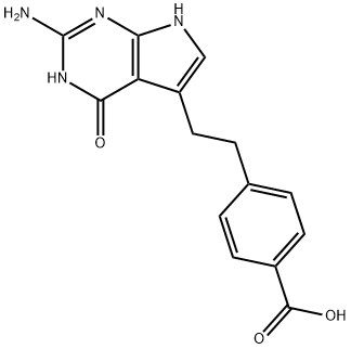 4-[2-(2-amino-4,7-dihydro-4-oxo-lH-pymol[2,3-d]pyrimodin-5-yl)etyl]bensoesyra