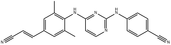 4-[[4-[[4-[(E)-2-cyanoetenyl]-2,6-dimetyl-fenyl]amino]pyrimidin-2-yl]amino]bensonitril