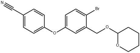 4-(4-brom-3-(((tetrahydro-2H-pyran-2-yl)oxi)metyl)fenoxi)bensonitril