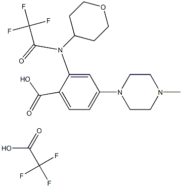 4-(4-metylpiperazin-1-yl)-2-[(tetrahydropyran-4-yl)(2,2,2-trifluoracetyl)amino]bensoesyratrifluoracetat
