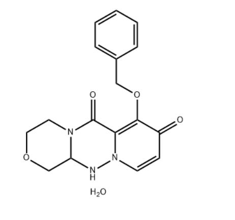 7-(bensyloxi)-3,4,12,12a-tetrahydro-lH-[1,4]oxazino[3,4-c]pyrido[2,1-f][1,2,4]triazin-6, 8-dio ne, hemihydrat