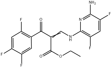 bensenpropansyra, a-[[(6-amino-3,5-difluor-2-pyridinyl)amino]metylen]-2,4,5-trifluoro-β-oxo-, etylester