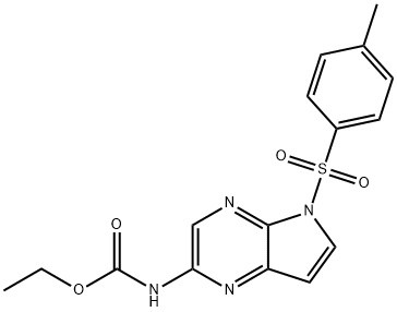 Karbaminsyra,N-[5-[(4-metylfenyl)sulfonyl]-5H-pyrrolo[2,3-b]pyrazin-2-yl]-, etylester