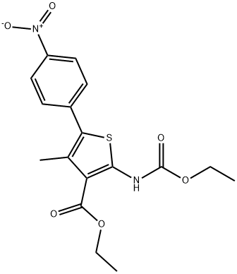 etyl-2-((etoxikarbonyl)amino)-4-metyl-5-(4-nitrofenyl)tiofen-3-karboxylat
