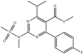 Metyl-4-(4-fluorfenyl)-6-isopropyl-2-[(N-metyl-N-metylsulfonyl)amino]pyrimidin-5-karboxylat