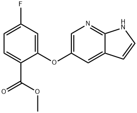 Metyl-4-fluor-2-{1H-pyrrolo[2,3-b]pyridin-5-yloxi}bensoat