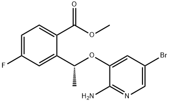 metyl(R)-2-(1-((2-amino-5-brompyridin-3-yl)oxi)etyl)-4-fluorbensoat