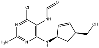 N-[2-amino-4-klor-6-[[(lR,4S)-4-(hydroximetyl)-2-cyklopenten-1-yl]amino]-5-pyrimidinyl]formamid
