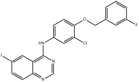 N-[3-klor-4-(3-fluorbensyloxi)fenyl]-6-jodokinazolin-4-amin