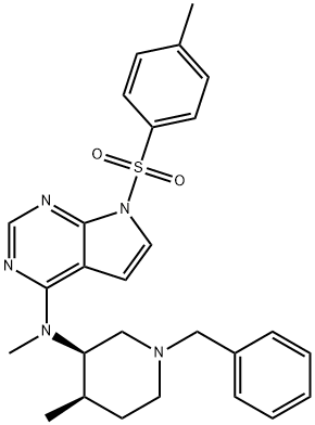 N-((3R,4R)-1-bensyl-4-metylpiperidin-3-yl)-N-metyl-7-tosyl-7H-pyrrolo[2,3-d]pyrimidin-4-amin