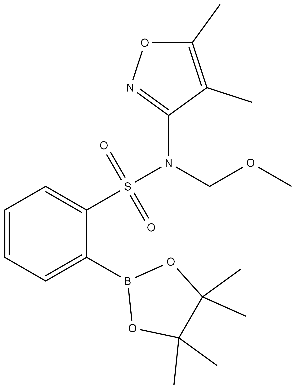 N-(4,5-dimetylisoxazol-3-yl)-N-(metoximetyl)-2-(4,4,5,5-tetrametyl-1,3,2-dioxaborolan-2-yl)bensensulfonamid