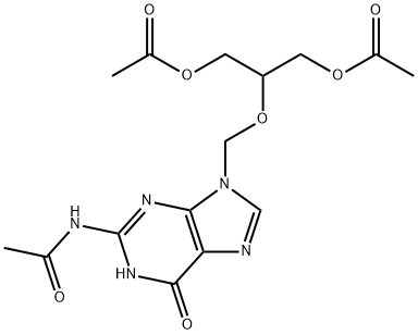 N-[9-[[2-(acetyloxi)-1-[(acetyloxi)metyl]etoxi]metyl]-6,9-dihydro-6-oxo-lH-purin-2-yl]acetamid