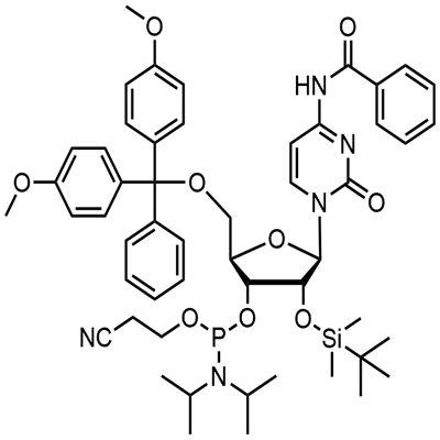 N-blockerad-5'-O-DMT-2'-O-TBDMS CED-cytidin-fosforamidit