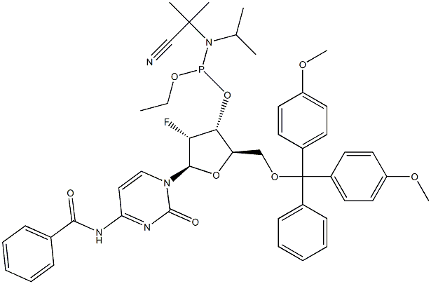 N4-bensoyl-2'-deoxi-5'-O-DMT-2'-fluor-cytidin-fosforamidit
